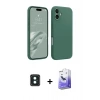 MARSİLYAN™- iPhone 16 Kılıf Kozmos Yansıma Özel Seri - Siyah Bilvis 5in1 5D Magic Hayalet Cam Ekran Koruyucu + PVD Metal Kamera Lens - YL