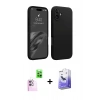 MARSİLYAN™- iPhone 16 Kılıf Kozmos Yansıma Özel Seri - Siyah Bilvis 5in1 5D Magic Hayalet Cam Ekran Koruyucu + Raze Metal Kamera Lens - PE