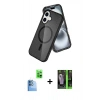 MARSİLYAN™- iPhone 16 Kılıf Nova Asil Prime - Şeffaf 360 Full Body Arka Koruyucu + Raze Metal Kamera Lens - LT