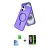 MARSİLYAN™- iPhone 16 Kılıf Nova Asil Prime - Şeffaf 360 Full Body Arka Koruyucu + Raze Metal Kamera Lens - LT