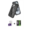 MARSİLYAN™- iPhone 16 Kılıf Nova Asil Prime - Şeffaf 360 Full Body Arka Koruyucu + Bilvis Titan Kamera Lens - PE