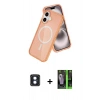 MARSİLYAN™- iPhone 16 Kılıf Nova Asil Prime - Şeffaf 360 Full Body Arka Koruyucu + PVD Metal Kamera Lens - MI