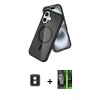 MARSİLYAN™- iPhone 16 Kılıf Nova Asil Prime - Şeffaf 360 Full Body Arka Koruyucu + PVD Metal Kamera Lens - MI