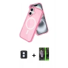 MARSİLYAN™- iPhone 16 Kılıf Nova Asil Prime - Şeffaf 360 Full Body Arka Koruyucu + PVD Metal Kamera Lens - MI