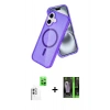 MARSİLYAN™- iPhone 16 Kılıf Nova Asil Prime - Şeffaf 360 Full Body Arka Koruyucu + Raze Metal Kamera Lens - BZ