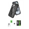 MARSİLYAN™- iPhone 16 Kılıf Nova Asil Prime - Şeffaf 360 Full Body Arka Koruyucu + Raze Metal Kamera Lens - BZ