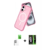 MARSİLYAN™- iPhone 16 Kılıf Nova Asil Prime - Şeffaf 360 Full Body Arka Koruyucu + Raze Metal Kamera Lens - BZ