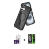 MARSİLYAN™- iPhone 16 Kılıf Nova Asil Prime - Şeffaf 360 Full Body Arka Koruyucu + Bilvis Titan Kamera Lens - YL