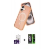 MARSİLYAN™- iPhone 16 Kılıf Nova Asil Prime - Şeffaf 360 Full Body Arka Koruyucu + Bilvis Titan Kamera Lens - YL
