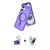 MARSİLYAN™- iPhone 16 Kılıf Nova Asil Prime - Şeffaf Pasifik Cam Ekran Koruyucu + Bilvis Titan Kamera Lens - GS