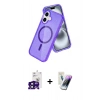 MARSİLYAN™- iPhone 16 Kılıf Nova Asil Prime - Şeffaf Pasifik Cam Ekran Koruyucu + Bilvis Titan Kamera Lens - SH