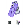 MARSİLYAN™- iPhone 16 Kılıf Nova Asil Prime - Şeffaf Pasifik Cam Ekran Koruyucu + PVD Metal Kamera Lens - YL