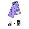 MARSİLYAN™- iPhone 16 Kılıf Nova Asil Prime - Siyah 360 Mat Full Body Arka Koruyucu + Bilvis Titan Kamera Lens - GS