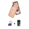 MARSİLYAN™- iPhone 16 Kılıf Nova Asil Prime - Siyah 360 Mat Full Body Arka Koruyucu + Bilvis Titan Kamera Lens - GS