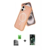 MARSİLYAN™- iPhone 16 Kılıf Nova Asil Prime - Siyah 360 Mat Full Body Arka Koruyucu + Raze Metal Kamera Lens - SH