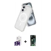 MARSİLYAN™- iPhone 16 Kılıf Nova Asil Prime - Siyah 360 Mat Full Body Arka Koruyucu + Bilvis Titan Kamera Lens - YL