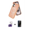 MARSİLYAN™- iPhone 16 Kılıf Nova Asil Prime - Siyah 3D Antistatik Hayalet Cam Ekran Koruyucu + Bilvis Titan Kamera Lens - SH