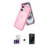 MARSİLYAN™- iPhone 16 Kılıf Nova Asil Prime - Siyah 3D Antistatik Hayalet Cam Ekran Koruyucu + Bilvis Titan Kamera Lens - SH