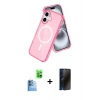 MARSİLYAN™- iPhone 16 Kılıf Nova Asil Prime - Siyah 3D Antistatik Hayalet Cam Ekran Koruyucu + Raze Metal Kamera Lens - LT