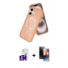 MARSİLYAN™- iPhone 16 Kılıf Nova Asil Prime - Siyah 3D Antistatik Mat Seramik Nano Ekran Koruyucu + Bilvis Titan Kamera Lens - GS