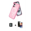 MARSİLYAN™- iPhone 16 Kılıf Nova Asil Prime - Siyah 3D Antistatik Mat Seramik Nano Ekran Koruyucu + PVD Metal Kamera Lens - YL