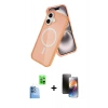 MARSİLYAN™- iPhone 16 Kılıf Nova Asil Prime - Siyah 3D Antistatik Mat Seramik Nano Ekran Koruyucu + Raze Metal Kamera Lens - LT