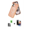 MARSİLYAN™- iPhone 16 Kılıf Nova Asil Prime - Siyah 3D Antistatik Mat Seramik Nano Ekran Koruyucu + Raze Metal Kamera Lens - SH