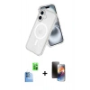 MARSİLYAN™- iPhone 16 Kılıf Nova Asil Prime - Siyah 3D Antistatik Mat Seramik Nano Ekran Koruyucu + Raze Metal Kamera Lens - LT