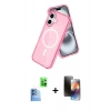 MARSİLYAN™- iPhone 16 Kılıf Nova Asil Prime - Siyah 3D Antistatik Mat Seramik Nano Ekran Koruyucu + Raze Metal Kamera Lens - LT