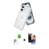 MARSİLYAN™- iPhone 16 Kılıf Nova Asil Prime - Siyah 3D Antistatik Mat Seramik Nano Ekran Koruyucu + Raze Metal Kamera Lens - BZ
