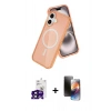 MARSİLYAN™- iPhone 16 Kılıf Nova Asil Prime - Siyah 3D Antistatik Mat Seramik Nano Ekran Koruyucu + Bilvis Titan Kamera Lens - SH