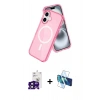 MARSİLYAN™- iPhone 16 Kılıf Nova Asil Prime - Siyah 3D Antistatik Seramik Nano Ekran Koruyucu + Bilvis Titan Kamera Lens - SH