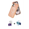 MARSİLYAN™- iPhone 16 Kılıf Nova Asil Prime - Siyah 3D Antistatik Seramik Nano Ekran Koruyucu + Bilvis Titan Kamera Lens - PE