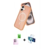 MARSİLYAN™- iPhone 16 Kılıf Nova Asil Prime - Siyah 3D Antistatik Seramik Nano Ekran Koruyucu + Raze Metal Kamera Lens - PE