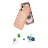 MARSİLYAN™- iPhone 16 Kılıf Nova Asil Prime - Siyah 3D Antistatik Seramik Nano Ekran Koruyucu + Raze Metal Kamera Lens - BZ