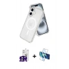 MARSİLYAN™- iPhone 16 Kılıf Nova Asil Prime - Siyah 3D Antistatik Seramik Nano Ekran Koruyucu + Bilvis Titan Kamera Lens - SH