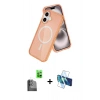 MARSİLYAN™- iPhone 16 Kılıf Nova Asil Prime - Siyah 3D Antistatik Seramik Nano Ekran Koruyucu + Raze Metal Kamera Lens - SH