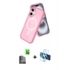 MARSİLYAN™- iPhone 16 Kılıf Nova Asil Prime - Siyah 3D Antistatik Seramik Nano Ekran Koruyucu + Raze Metal Kamera Lens - SH