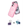 MARSİLYAN™- iPhone 16 Kılıf Nova Asil Prime - Siyah 3D Antistatik Seramik Nano Ekran Koruyucu + Yeşil Bilvis Titan Kamera Lens