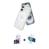 MARSİLYAN™- iPhone 16 Kılıf Nova Asil Prime - Siyah 3D Antistatik Seramik Nano Ekran Koruyucu + Yeşil Bilvis Titan Kamera Lens