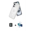 MARSİLYAN™- iPhone 16 Kılıf Nova Asil Prime - Siyah 3D Antistatik Seramik Nano Ekran Koruyucu + PVD Metal Kamera Lens - YL