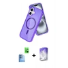 MARSİLYAN™- iPhone 16 Kılıf Nova Asil Prime - Siyah Bilvis 5in1 3D Magic Cam Ekran Koruyucu + Raze Metal Kamera Lens - LT