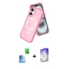 MARSİLYAN™- iPhone 16 Kılıf Nova Asil Prime - Siyah Bilvis 5in1 3D Magic Cam Ekran Koruyucu + Raze Metal Kamera Lens - LT