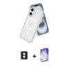 MARSİLYAN™- iPhone 16 Kılıf Nova Asil Prime - Siyah Bilvis 5in1 3D Magic Cam Ekran Koruyucu + PVD Metal Kamera Lens - MI