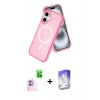 MARSİLYAN™- iPhone 16 Kılıf Nova Asil Prime - Siyah Bilvis 5in1 3D Magic Cam Ekran Koruyucu + Raze Metal Kamera Lens - PE