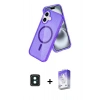 MARSİLYAN™- iPhone 16 Kılıf Nova Asil Prime - Siyah Bilvis 5in1 3D Magic Cam Ekran Koruyucu + PVD Metal Kamera Lens - YL