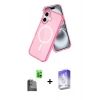 MARSİLYAN™- iPhone 16 Kılıf Nova Asil Prime - Siyah Bilvis 5in1 3D Magic Cam Ekran Koruyucu + Raze Metal Kamera Lens - SH
