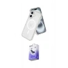 MARSİLYAN™- iPhone 16 Kılıf Nova Asil Prime - Siyah Bilvis 5in1 5D Magic Hayalet Cam Ekran Koruyucu