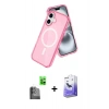 MARSİLYAN™- iPhone 16 Kılıf Nova Asil Prime - Siyah Bilvis 5in1 5D Magic Hayalet Cam Ekran Koruyucu + Raze Metal Kamera Lens - SH