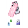 MARSİLYAN™- iPhone 16 Kılıf Nova Asil Prime - Siyah Bilvis 5in1 5D Magic Hayalet Cam Ekran Koruyucu + Raze Metal Kamera Lens - LT